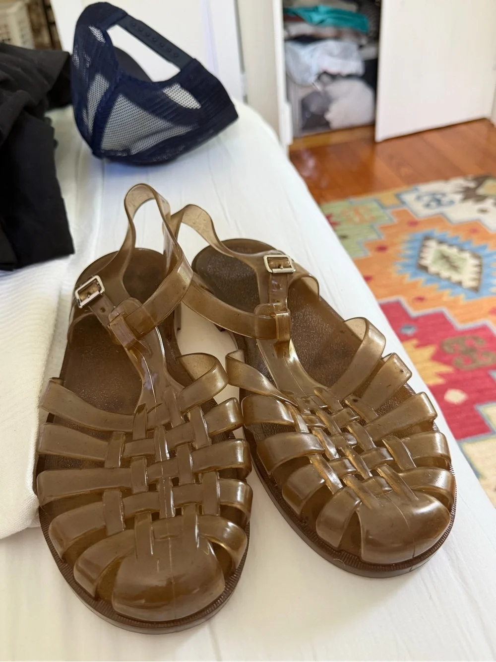 Plasticana Brown hemp Jelly Fisherman Sandals